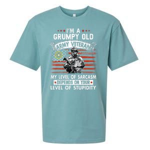 Grumpy Old Veteran Tee Pride Army Sarcasm Retired Sueded Cloud Jersey T-Shirt