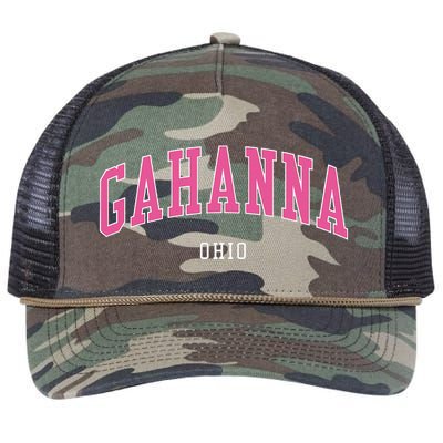 Gahanna Ohio Vintage Retro Rope Trucker Hat Cap