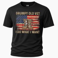 Grumpy Old Vet I Do What I Want Funny Military Veteran Performance Shirt