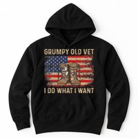 Grumpy Old Vet I Do What I Want Funny Military Veteran Hoodie