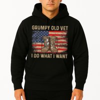 Grumpy Old Vet I Do What I Want Funny Military Veteran Hoodie
