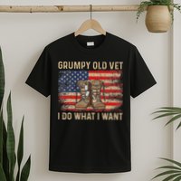 Grumpy Old Vet I Do What I Want Funny Military Veteran T-Shirt