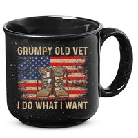 Grumpy Old Vet I Do What I Want Funny Military Veteran 15oz Campfire Ceramic Mug