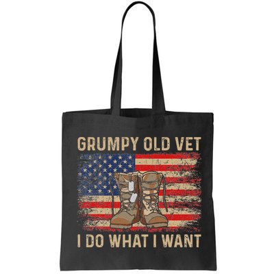 Grumpy Old Vet I Do What I Want Funny Military Veteran Bag