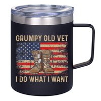 Grumpy Old Vet I Do What I Want Funny Military Veteran 12oz Stainless Steel Coffee Mug