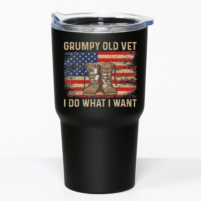 Grumpy Old Vet I Do What I Want Funny Military Veteran Tumbler