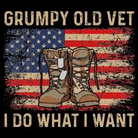 Grumpy Old Vet I Do What I Want Funny Military Veteran Poster