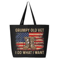 Grumpy Old Vet I Do What I Want Funny Military Veteran 25L Jumbo Tote