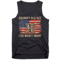 Grumpy Old Vet I Do What I Want Funny Military Veteran Tank Top
