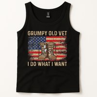 Grumpy Old Vet I Do What I Want Funny Military Veteran Tank Top