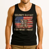 Grumpy Old Vet I Do What I Want Funny Military Veteran Tank Top