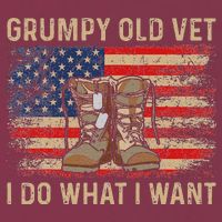 Grumpy Old Vet I Do What I Want Funny Military Veteran 16oz Travel Tumbler