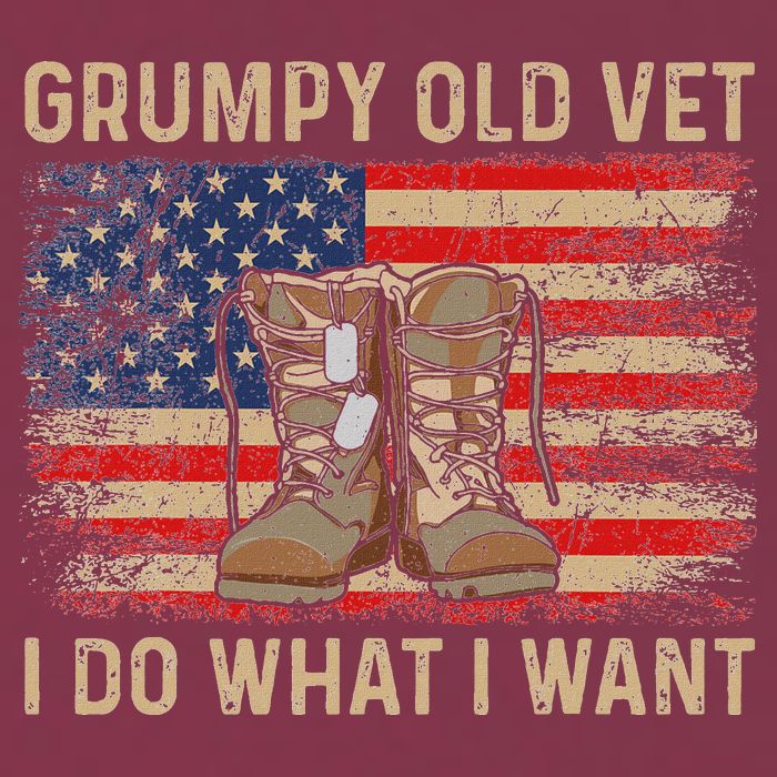 Grumpy Old Vet I Do What I Want Funny Military Veteran 16oz Travel Tumbler