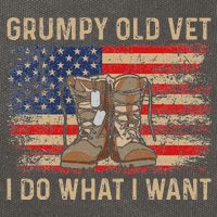 Grumpy Old Vet I Do What I Want Funny Military Veteran Cotton Canvas Backpack