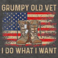 Grumpy Old Vet I Do What I Want Funny Military Veteran Vector Backpack