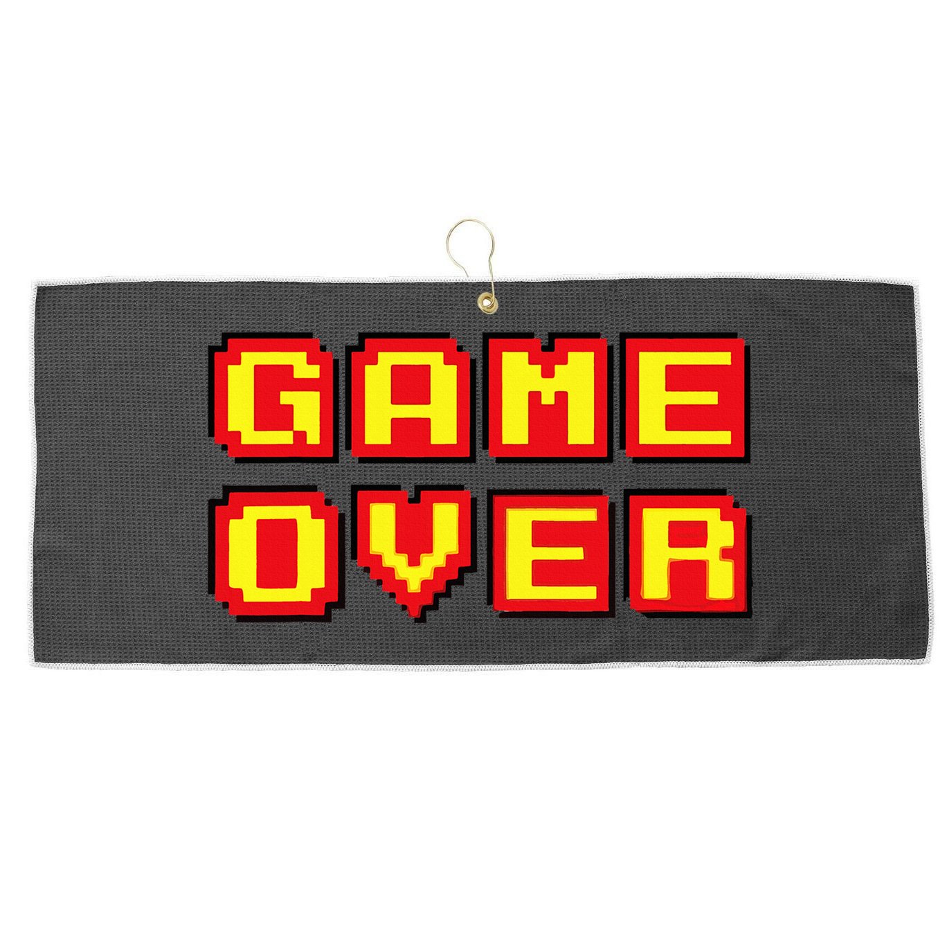 Game Over Vintage Retro Video Games Gaming Gift Arcade Large Microfiber Waffle Golf Towel