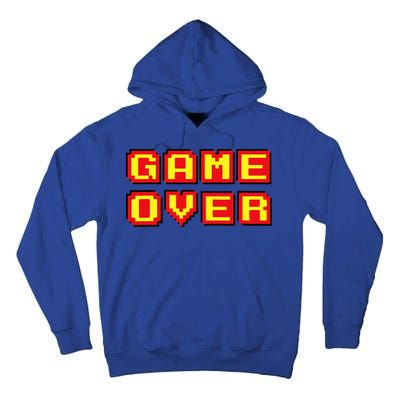Game Over Vintage Retro Video Games Gaming Gift Arcade Tall Hoodie