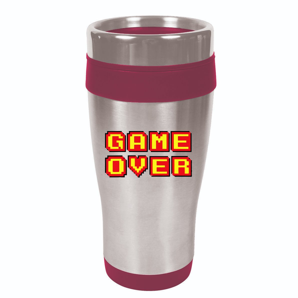 Game Over Vintage Retro Video Games Gaming Gift Arcade 16oz Travel Tumbler