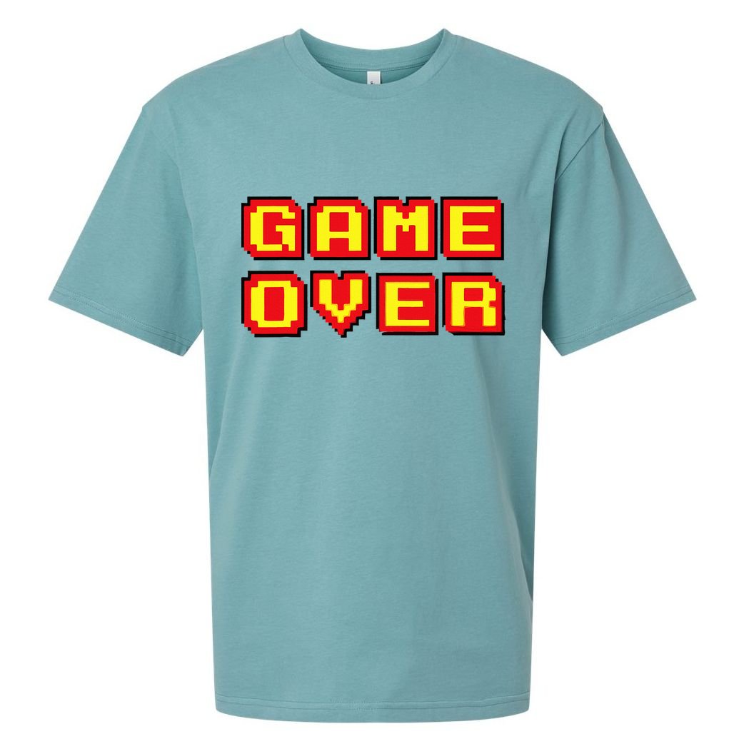 Game Over Vintage Retro Video Games Gaming Gift Arcade Sueded Cloud Jersey T-Shirt