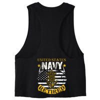 Grumpy Old Veteran Tee Pride Na Vy Sarcasm | Retired Gift Women's Racerback Cropped Tank