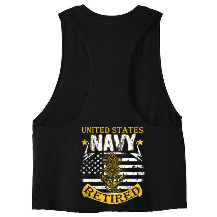 Grumpy Old Veteran Tee Pride Na Vy Sarcasm | Retired Gift Women's Racerback Cropped Tank