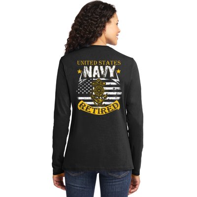 Grumpy Old Veteran Tee Pride Na Vy Sarcasm | Retired Gift Ladies Long Sleeve Shirt