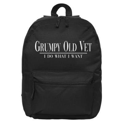 Grumpy Old Vet I Do What I Want Funny Military Veteran Style 16 in Basic Backpack