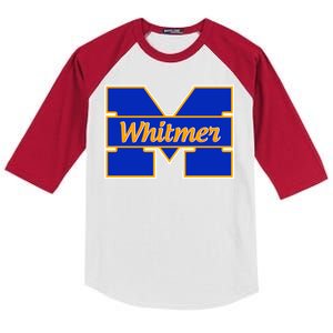 Governor Whitmer Michigan Logo  Kids Colorblock Raglan Jersey