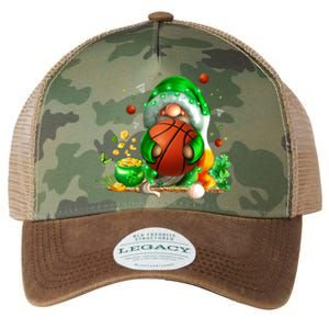 Gnome Basketball St Patricks Day Leprechaun Shamrock Boy Kid  Legacy Tie Dye Trucker Hat