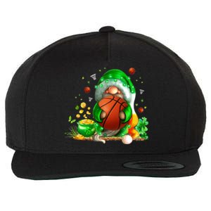 Gnome Basketball St Patricks Day Leprechaun Shamrock Boy Kid  Wool Snapback Cap