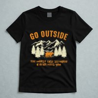Go Outside Worst Scenario A Bear Kills You Camping T-Shirt