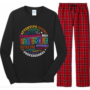 Groovy Outreach Worker Counselor Appreciation Long Sleeve Pajama Set