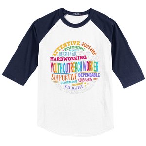 Groovy Outreach Worker Counselor Appreciation Baseball Sleeve Shirt