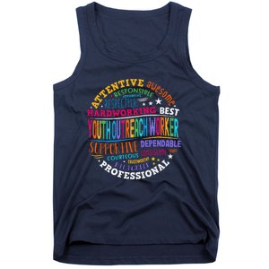 Groovy Outreach Worker Counselor Appreciation Tank Top