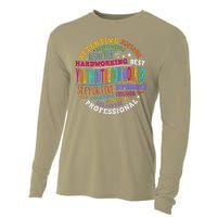 Groovy Outreach Worker Counselor Appreciation Cooling Performance Long Sleeve Crew