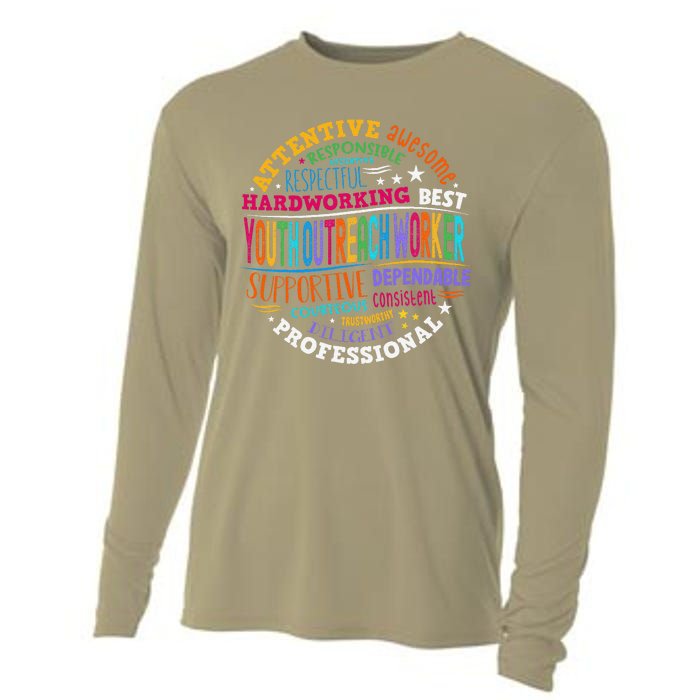 Groovy Outreach Worker Counselor Appreciation Cooling Performance Long Sleeve Crew