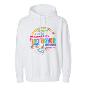 Groovy Outreach Worker Counselor Appreciation Garment-Dyed Fleece Hoodie