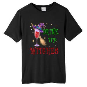 Glass Of Wine Up Witches Funny Ing Wine Halloween Gift Tall Fusion ChromaSoft Performance T-Shirt