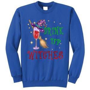 Glass Of Wine Up Witches Funny Ing Wine Halloween Gift Sweatshirt