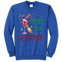 Glass Of Wine Up Witches Funny Ing Wine Halloween Gift Sweatshirt