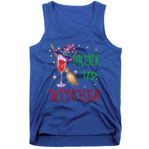 Glass Of Wine Up Witches Funny Ing Wine Halloween Gift Tank Top