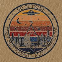Go Outside Worst Case Scenario Bigfoot Kills You Sasquatch.Png Cotton Canvas Backpack