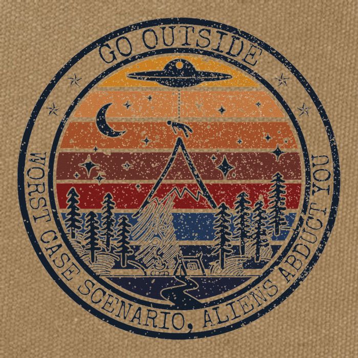 Go Outside Worst Case Scenario Bigfoot Kills You Sasquatch.Png Cotton Canvas Backpack