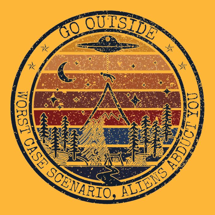 Go Outside Worst Case Scenario Bigfoot Kills You Sasquatch.Png Sustainable Knit Beanie