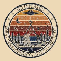 Go Outside Worst Case Scenario Bigfoot Kills You Sasquatch.Png Drawstring Bag
