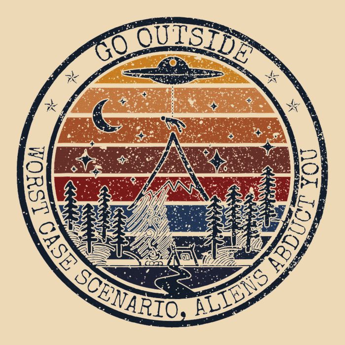 Go Outside Worst Case Scenario Bigfoot Kills You Sasquatch.Png Drawstring Bag