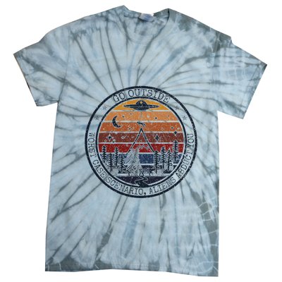 Go Outside Worst Case Scenario Bigfoot Kills You Sasquatch.Png Tie-Dye T-Shirt