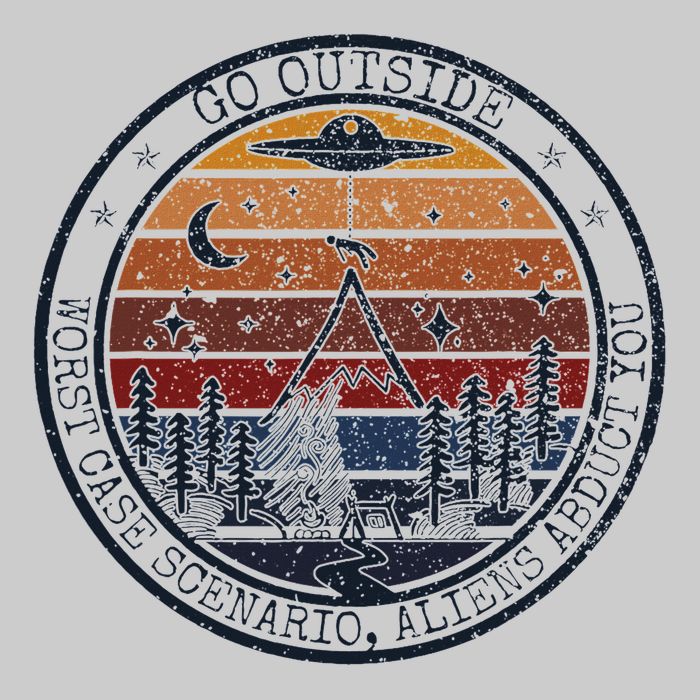 Go Outside Worst Case Scenario Bigfoot Kills You Sasquatch.Png Tie-Dye T-Shirt