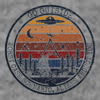 Go Outside Worst Case Scenario Bigfoot Kills You Sasquatch.Png Hooded Wearable Blanket