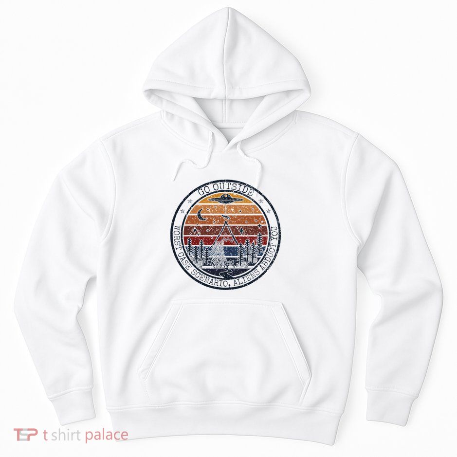 Go Outside Worst Case Scenario Bigfoot Kills You Sasquatch.Png Hoodie